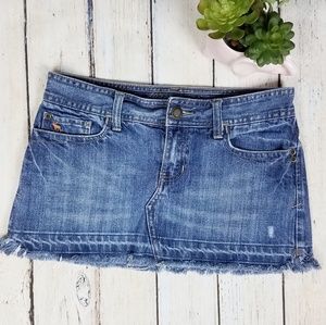 Abercrombie&Fitch Distressed Denim Mini Skirt SZ 0